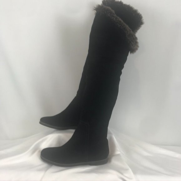 Sam Edelman Suede Over-Knee Faux-Fur-Lined Boots - Picture 5 of 15